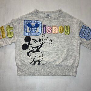 Walt Disney World Parks Kids Medium Sweatshirt Embroidered Pullover Letters